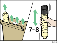 Toner container illustration