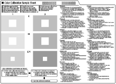 Color calibration sample sheet illustration