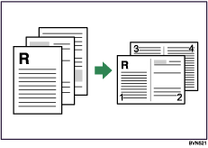 Illustration of 2 pages per sheet