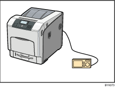 Illustration of pictbridge connection