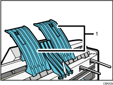 Upper output stacker illustration numbered callout illustration