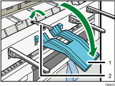 Upper output guide illustration numbered callout illustration