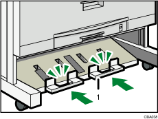 Lower output auxiliary guide illustration numbered callout illustration