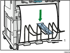 Rear stacker illustration numbered callout illustration