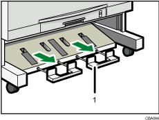 Lower output auxiliary guide illustration numbered callout illustration