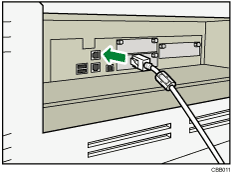 illustration of connecting Ethernet cable