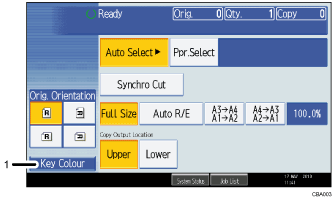 Operation panel screen illustration numbered callout illustration