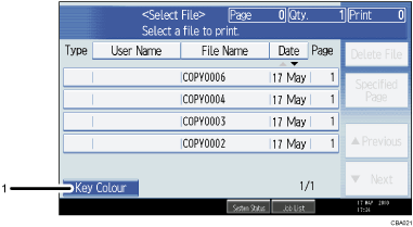 Operation panel screen illustration numbered callout illustration