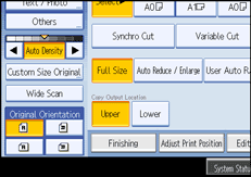Operation panel screen illustration