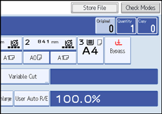 Operation panel screen illustration