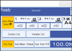 Operation panel screen illustration