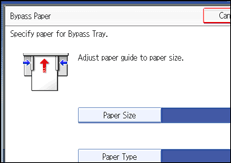 Operation panel screen illustration