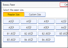 Operation panel screen illustration