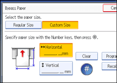 Operation panel screen illustration