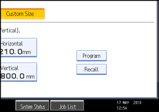 Operation panel screen illustration