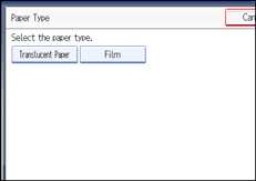 Operation panel screen illustration