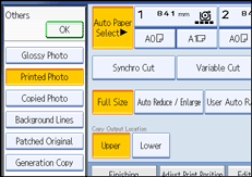 Operation panel screen illustration