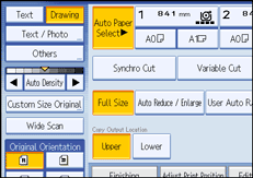 Operation panel screen illustration