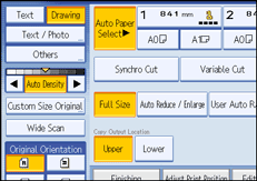 Operation panel screen illustration