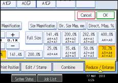 Operation panel screen illustration