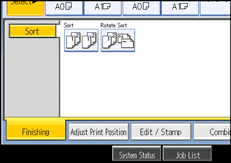 Operation panel screen illustration
