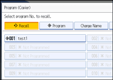 Operation panel screen illustration