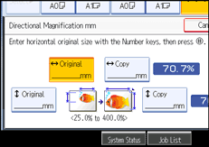 Operation panel screen illustration