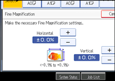Operation panel screen illustration