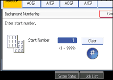Operation panel screen illustration