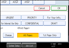 Operation panel screen illustration
