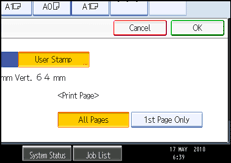 Operation panel screen illustration