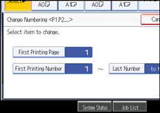 Operation panel screen illustration
