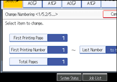 Operation panel screen illustration