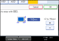 Operation panel screen illustration