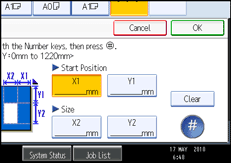 Operation panel screen illustration