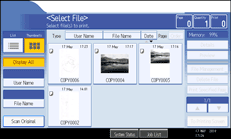 Operation panel screen illustration