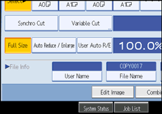 Operation panel screen illustration