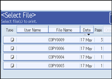 Operation panel screen illustration