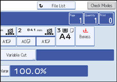 Operation panel screen illustration