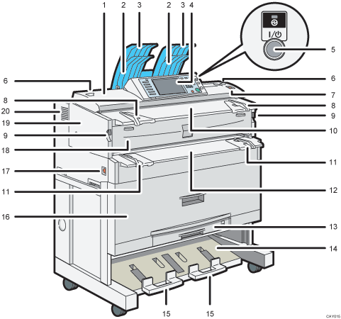 Main unit illustration numbered callout illustration