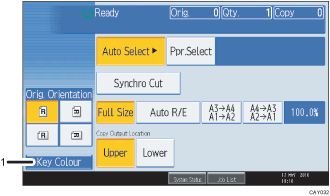 Operation panel screen illustration numbered callout illustration