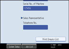 Operation panel screen illustration