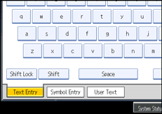Operation panel screen illustration