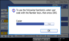 Operation panel screen illustration