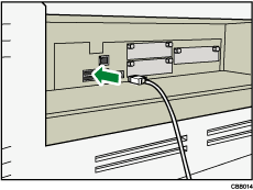 illustration of connecting the USB interfece cable