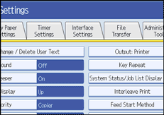 operation panel screen illustration