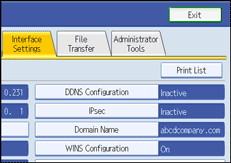 operation panel screen illustration