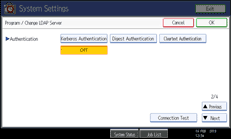 Operation panel screen illustration