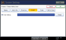 Operation panel screen illustration