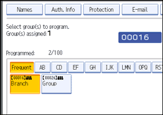 Operation panel screen illustration